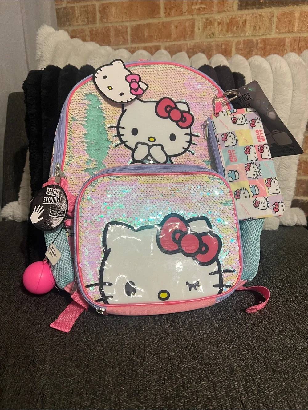 Hello Kitty women  Sequin Backpack - Pink Iridescent